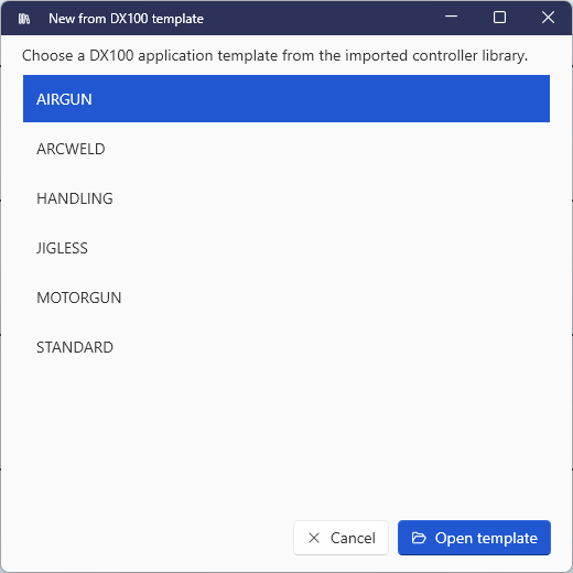 Template picker